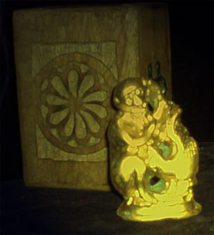 Love Luck and Money who could ask for anything more! Gold Monkey and cock highly sought after New Orleans Hoodoo Voodoo Sold as a curio only by Bianca the Voodoo queen Of New Orleans!